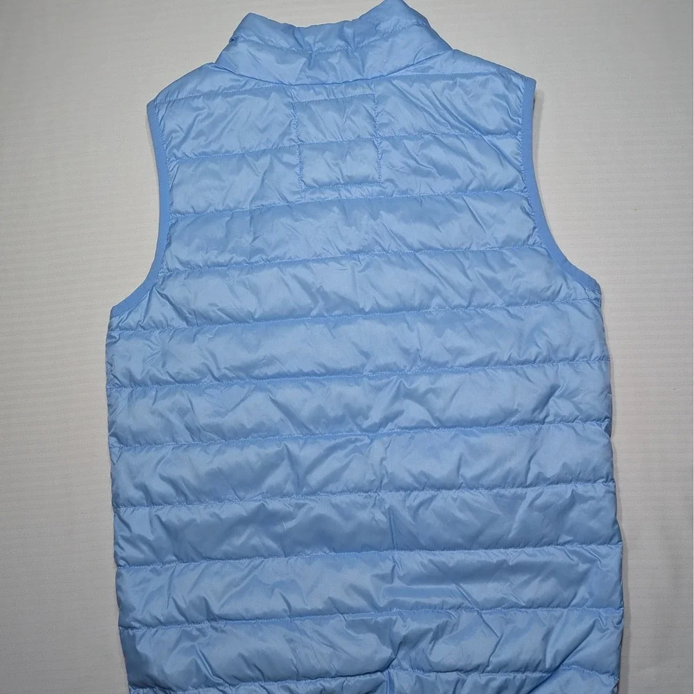 Hanna Andersson Kids 150 10/12 Blue Aero Light Down Vest Quilted Puffer Winter
